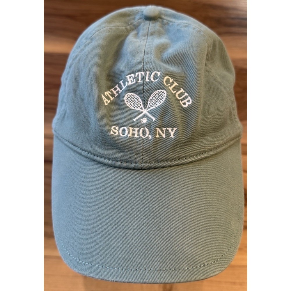 Abercrombie Soho NY Hat Green Athletic Club Tennis Preppy Strapback Cap Coastal